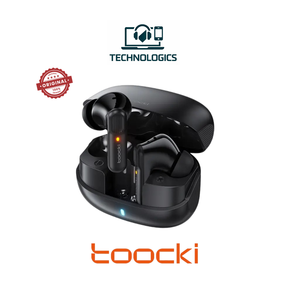 Toocki XX03 TWS Wireless Earbuds – Bluetooth Earphones with Charging Case & Smart Touch Controls