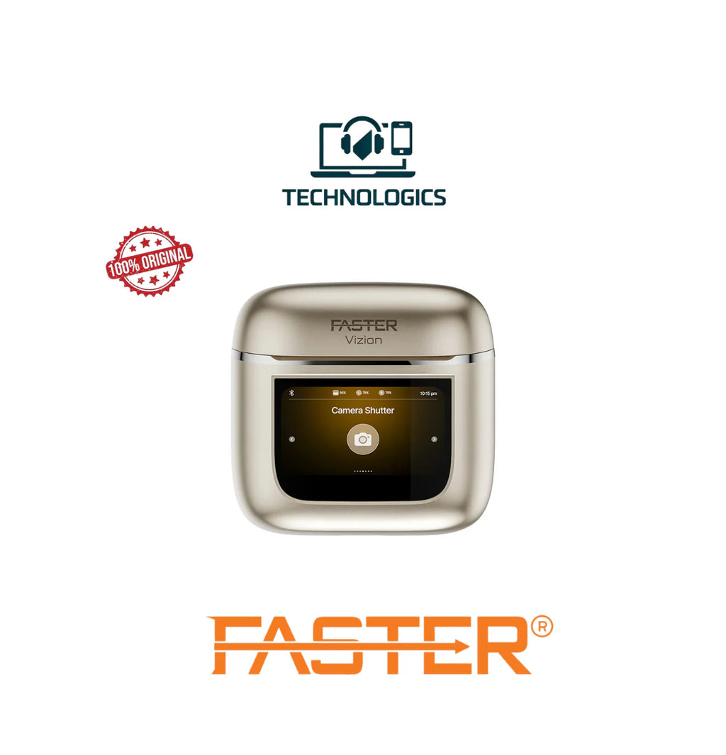 Faster Vizion Touch Display Wireless Earbuds