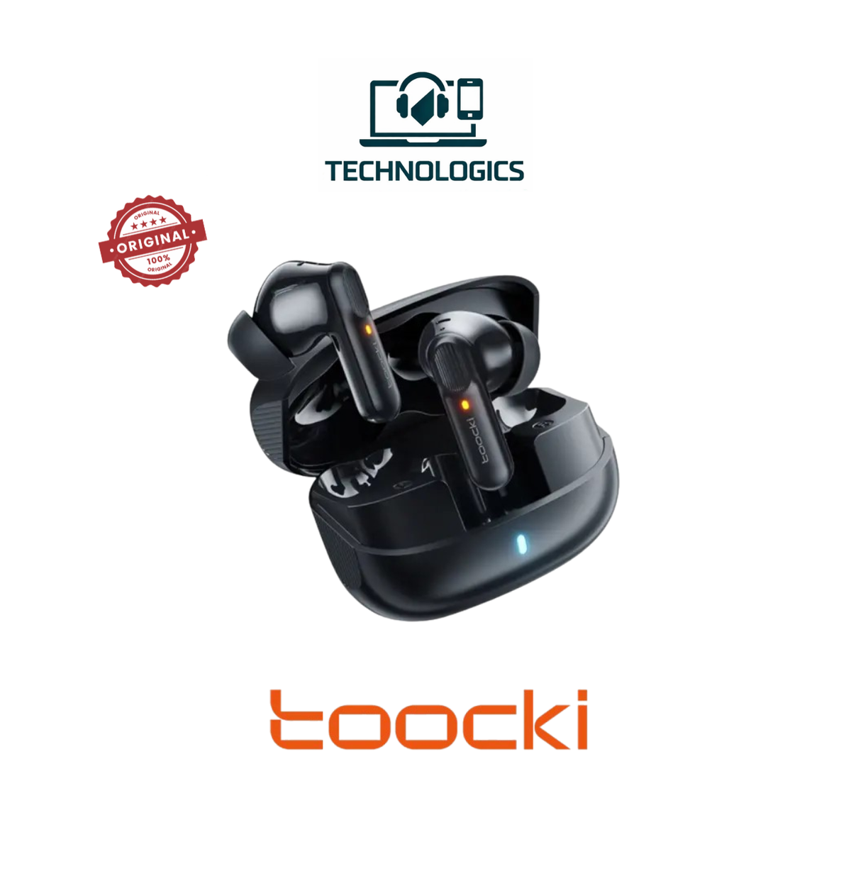Toocki XX03 TWS Wireless Earbuds – Bluetooth Earphones with Charging Case & Smart Touch Controls