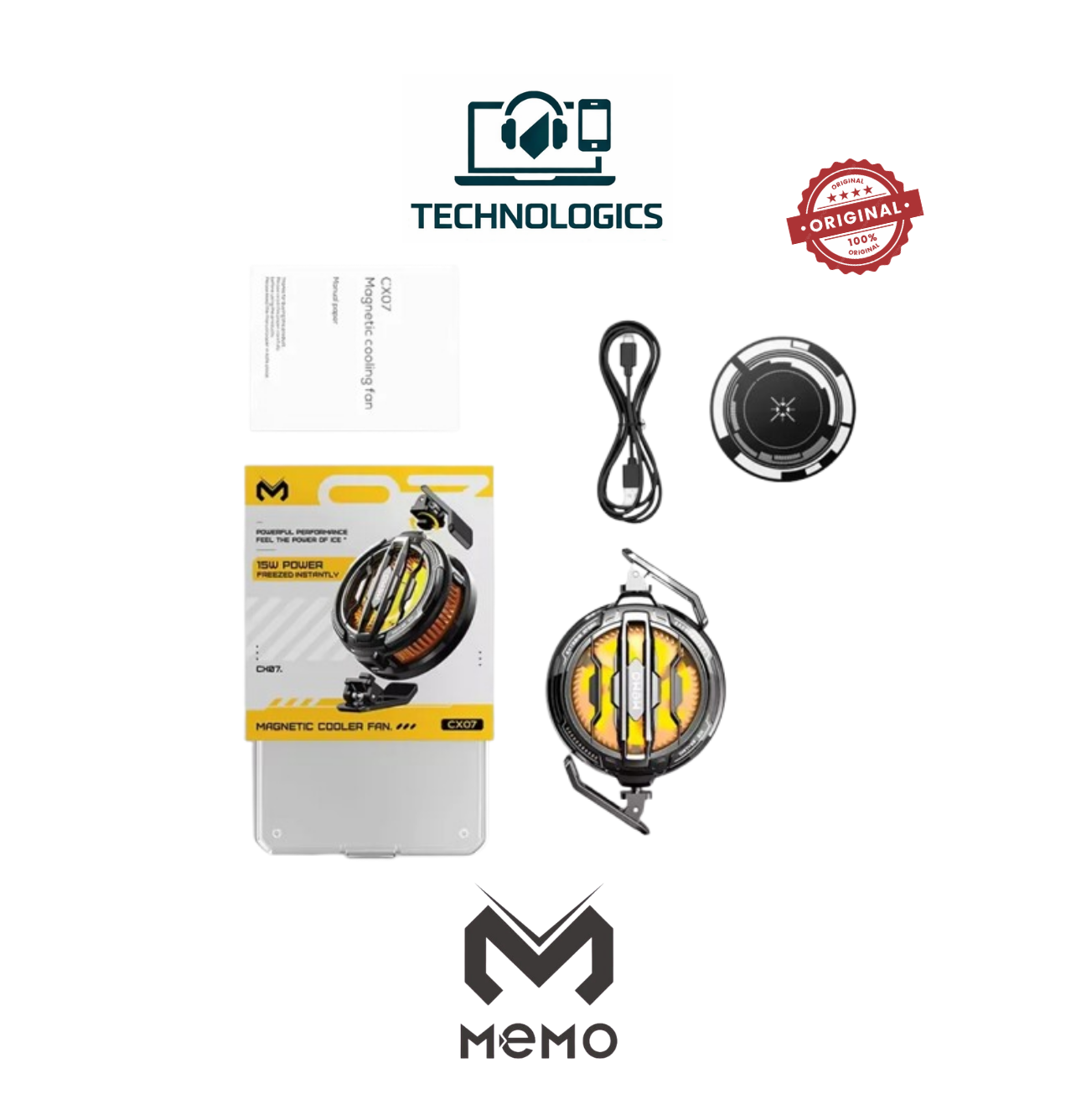 MEMO CX07 Phone Cooler Cooling Fan For Phone Radiator Phone Cooler For Gaming
